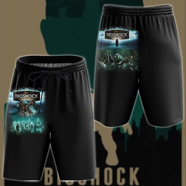 BioShock Video Game 3D All Over Printed T-shirt Tank Top Zip Hoodie Pullover Hoodie Hawaiian Shirt Beach Shorts Joggers Beach Shorts S