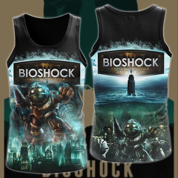 BioShock Video Game 3D All Over Printed T-shirt Tank Top Zip Hoodie Pullover Hoodie Hawaiian Shirt Beach Shorts Joggers Tank Top S