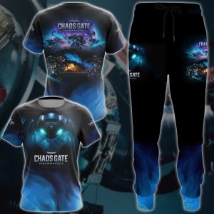 Warhammer 40K Chaos Gate Daemonhunters Video Game 3D All Over Printed T-shirt Tank Top Zip Hoodie Pullover Hoodie Hawaiian Shirt Beach Shorts Joggers   