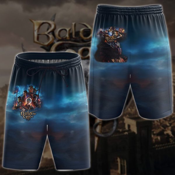 Baldur's Gate 3 Video Game All-Over T-shirt Hoodie Tank Top Hawaiian Shirt Beach Shorts Joggers Beach Shorts S
