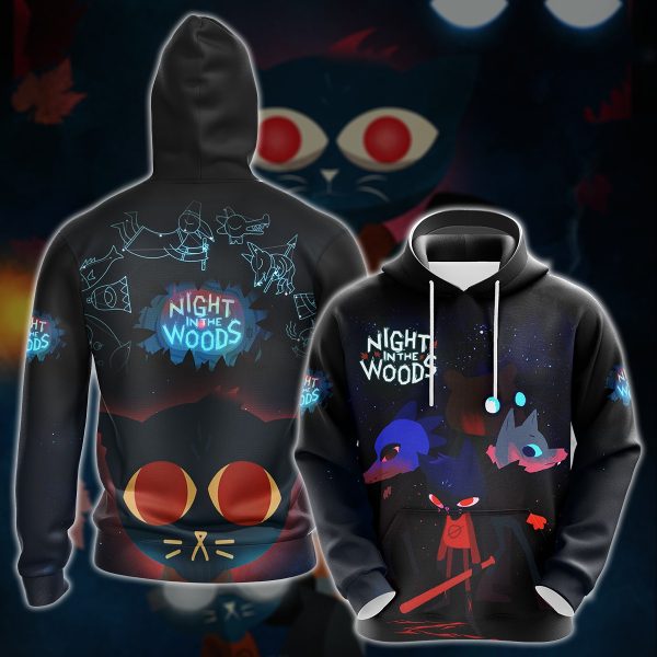 Night in the Woods Video Game All-Over T-shirt Hoodie Tank Top Hawaiian Shirt Beach Shorts Joggers Hoodie S