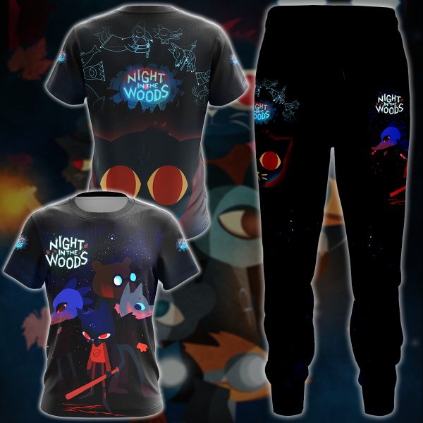 Night in the Woods Video Game All-Over T-shirt Hoodie Tank Top Hawaiian Shirt Beach Shorts Joggers
