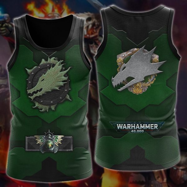 Warhammer 40K Salamanders Video Game All-Over T-shirt Hoodie Tank Top Hawaiian Shirt Beach Shorts Joggers Tank Top S