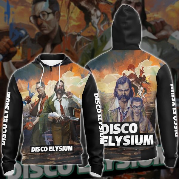Disco Elysium Video Game All-Over T-shirt Hoodie Tank Top Hawaiian Shirt Beach Shorts Joggers Zip Hoodie S