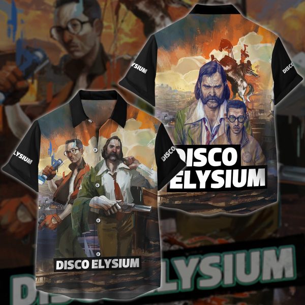 Disco Elysium Video Game All-Over T-shirt Hoodie Tank Top Hawaiian Shirt Beach Shorts Joggers Hawaiian Shirt S