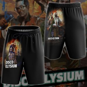 Disco Elysium Video Game All-Over T-shirt Hoodie Tank Top Hawaiian Shirt Beach Shorts Joggers Beach Shorts S 