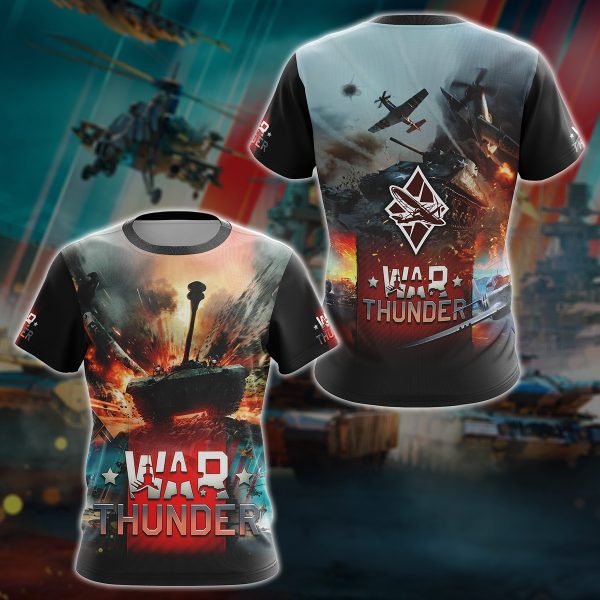 War Thunder Video Game 3D All Over Printed T-shirt Tank Top Zip Hoodie Pullover Hoodie Hawaiian Shirt Beach Shorts Jogger T-shirt S