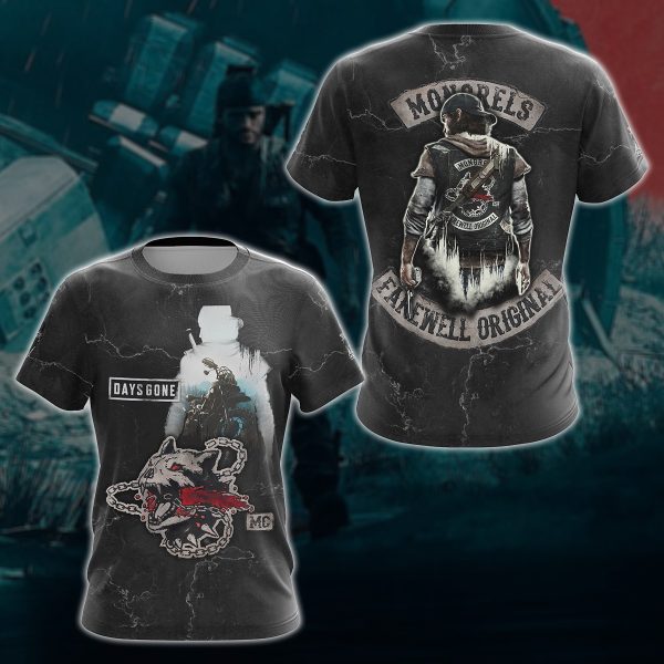 Days Gone Video Game 3D All Over Printed T-shirt Tank Top Zip Hoodie Pullover Hoodie Hawaiian Shirt Beach Shorts Jogger T-shirt S