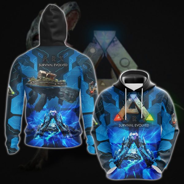 ARK: Survival Evolved Video Game 3D All Over Printed T-shirt Tank Top Zip Hoodie Pullover Hoodie Hawaiian Shirt Beach Shorts Jogger Hoodie S