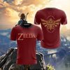 The Legend Of Zelda Wing Crest Unisex 3D T-shirt S Red