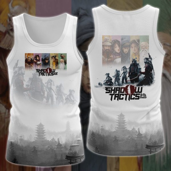 Shadow Tactics: Blade of the Shogun Video Game 3D All Over Printed T-shirt Tank Top Zip Hoodie Pullover Hoodie Hawaiian Shirt Beach Shorts Jogger Tank Top S