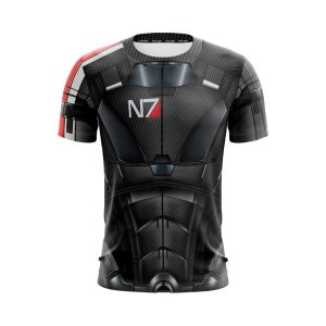 Mass Effect N7 Armor Cosplay Unisex 3D T-shirt   