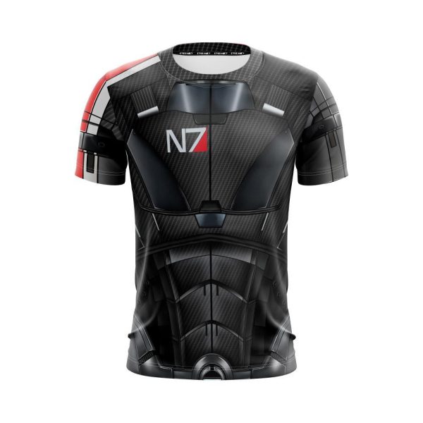 Mass Effect N7 Armor Cosplay Unisex 3D T-shirt