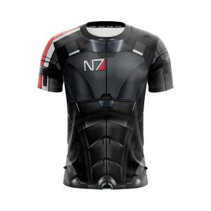 Mass Effect N7 Armor Cosplay Unisex 3D T-shirt   