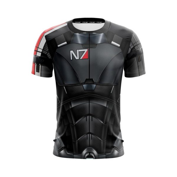 Mass Effect N7 Armor Cosplay Unisex 3D T-shirt