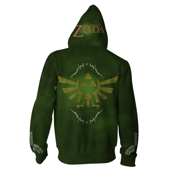 The Legend Of Zelda Wing Crest Zip Up Hoodie