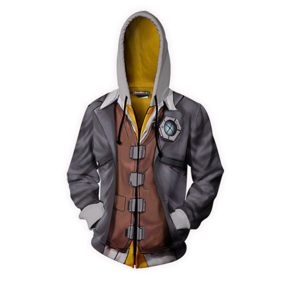 Borderlands Handsome Jack Cosplay Zip Up Hoodie Jacket