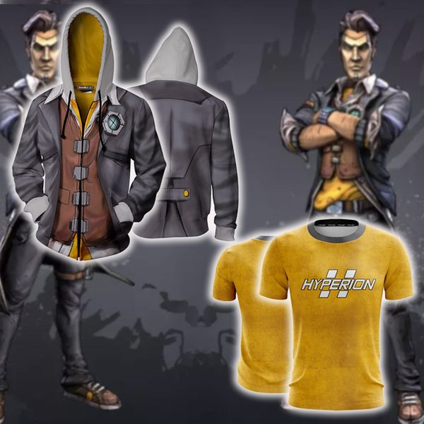 Borderlands Handsome Jack Cosplay Zip Up Hoodie Jacket