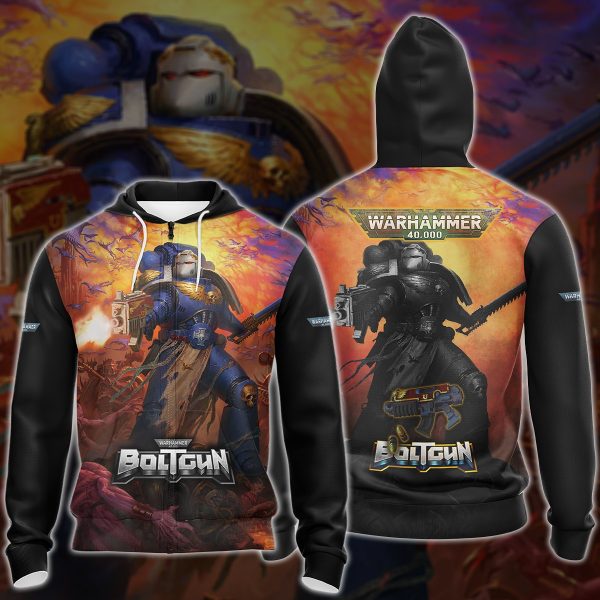 Warhammer 40k Boltgun Video Game 3D All Over Printed T-shirt Tank Top Zip Hoodie Pullover Hoodie Hawaiian Shirt Beach Shorts Jogger Zip Hoodie S
