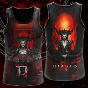 Diablo IV Video Game 3D All Over Printed T-shirt Tank Top Zip Hoodie Pullover Hoodie Hawaiian Shirt Beach Shorts Jogger Tank Top S 