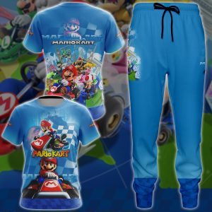 Mario Kart Video Game 3D All Over Printed T-shirt Tank Top Zip Hoodie Pullover Hoodie Hawaiian Shirt Beach Shorts Jogger   