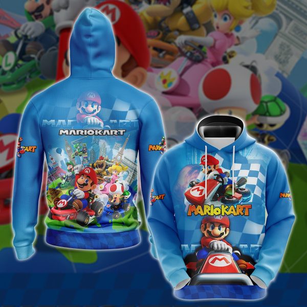 Mario Kart Video Game 3D All Over Printed T-shirt Tank Top Zip Hoodie Pullover Hoodie Hawaiian Shirt Beach Shorts Jogger Hoodie S