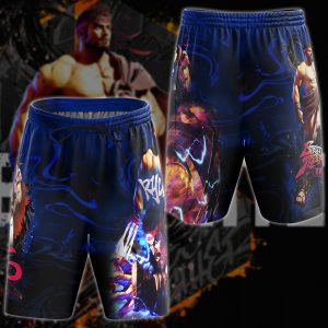 Street Fighter 6 Ryu Video Game 3D All Over Printed T-shirt Tank Top Zip Hoodie Pullover Hoodie Hawaiian Shirt Beach Shorts Jogger Beach Shorts S 