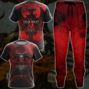 Diablo IV Lilith Video Game 3D All Over Printed T-shirt Tank Top Zip Hoodie Pullover Hoodie Hawaiian Shirt Beach Shorts Jogger   