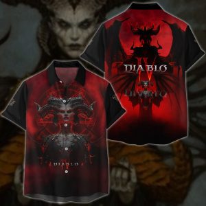 Diablo IV Lilith Video Game 3D All Over Printed T-shirt Tank Top Zip Hoodie Pullover Hoodie Hawaiian Shirt Beach Shorts Jogger Hawaiian Shirt S 