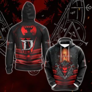 Diablo IV Video Game 3D All Over Printed T-shirt Tank Top Zip Hoodie Pullover Hoodie Hawaiian Shirt Beach Shorts Jogger Hoodie S 