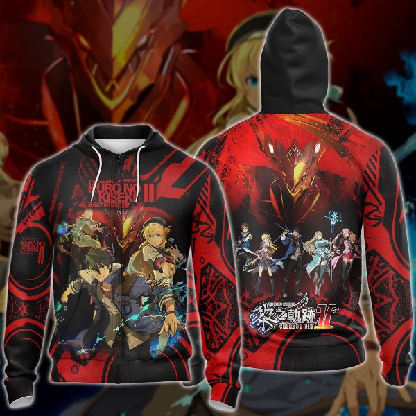 The Legend of Heroes: Kuro no Kiseki II – Crimson Sin Video Game 3D All Over Printed T-shirt Tank Top Zip Hoodie Pullover Hoodie Hawaiian Shirt Beach Shorts Jogger Zip Hoodie S