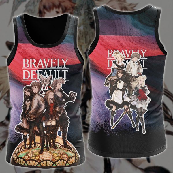 Bravely Default Video Game 3D All Over Printed T-shirt Tank Top Zip Hoodie Pullover Hoodie Hawaiian Shirt Beach Shorts Jogger Tank Top S