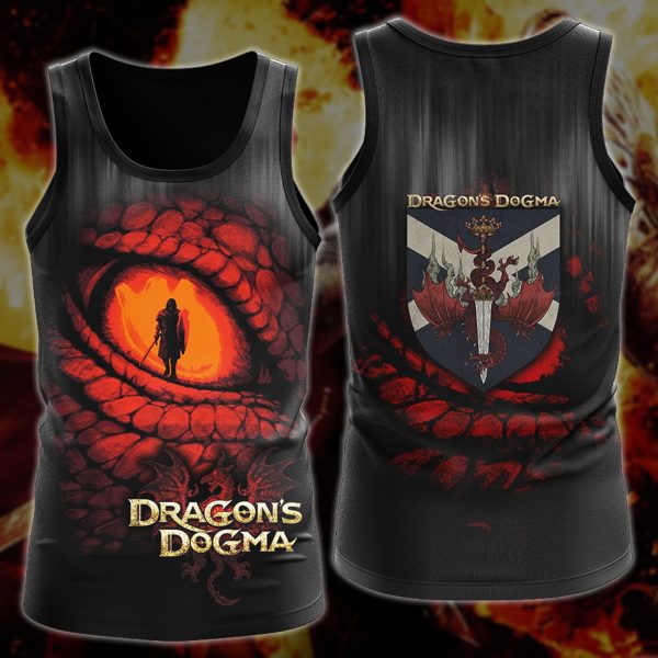 Dragon's Dogma Video Game 3D All Over Printed T-shirt Tank Top Zip Hoodie Pullover Hoodie Hawaiian Shirt Beach Shorts Jogger Tank Top S