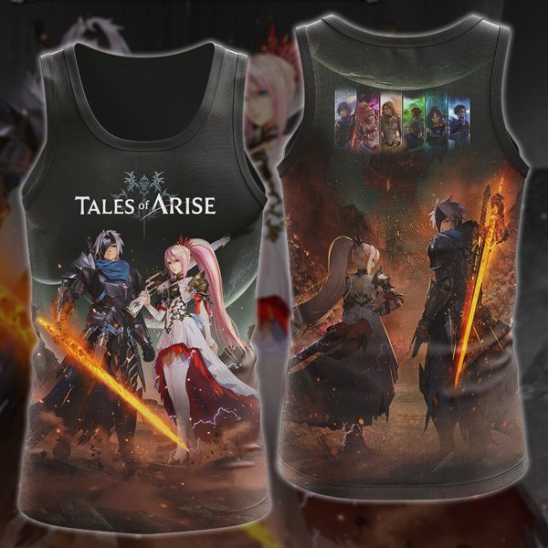 Tales of Arise Video Game 3D All Over Printed T-shirt Tank Top Zip Hoodie Pullover Hoodie Hawaiian Shirt Beach Shorts Jogger Tank Top S