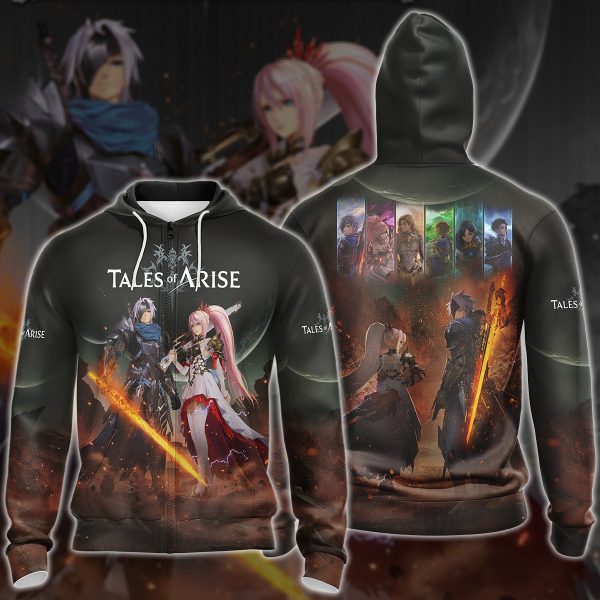 Tales of Arise Video Game 3D All Over Printed T-shirt Tank Top Zip Hoodie Pullover Hoodie Hawaiian Shirt Beach Shorts Jogger Zip Hoodie S