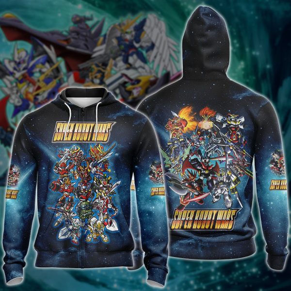 Super Robot Wars Video Game 3D All Over Printed T-shirt Tank Top Zip Hoodie Pullover Hoodie Hawaiian Shirt Beach Shorts Jogger Zip Hoodie S