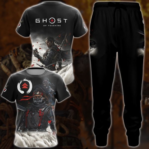 Ghost of Tsushima Video Game 3D All Over Printed T-shirt Tank Top Zip Hoodie Pullover Hoodie Hawaiian Shirt Beach Shorts Jogger