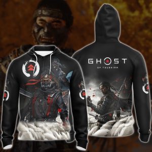 Ghost of Tsushima Video Game 3D All Over Printed T-shirt Tank Top Zip Hoodie Pullover Hoodie Hawaiian Shirt Beach Shorts Jogger Zip Hoodie S 