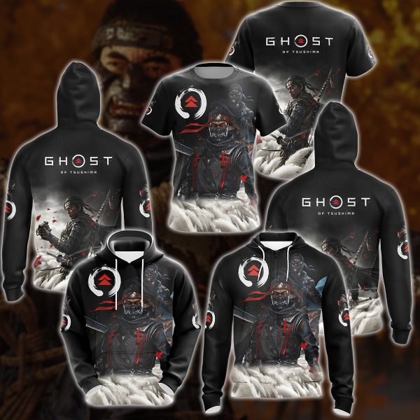 Ghost of Tsushima Video Game 3D All Over Printed T-shirt Tank Top Zip Hoodie Pullover Hoodie Hawaiian Shirt Beach Shorts Jogger