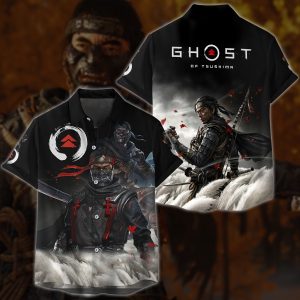 Ghost of Tsushima Video Game 3D All Over Printed T-shirt Tank Top Zip Hoodie Pullover Hoodie Hawaiian Shirt Beach Shorts Jogger Hawaiian Shirt S 