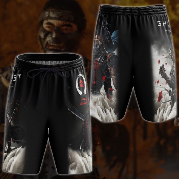 Ghost of Tsushima Video Game 3D All Over Printed T-shirt Tank Top Zip Hoodie Pullover Hoodie Hawaiian Shirt Beach Shorts Jogger Beach Shorts S