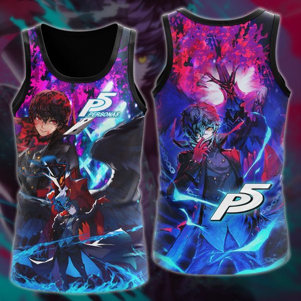 Persona 5 Video Game 3D All Over Printed T-shirt Tank Top Zip Hoodie Pullover Hoodie Hawaiian Shirt Beach Shorts Jogger Tank Top S