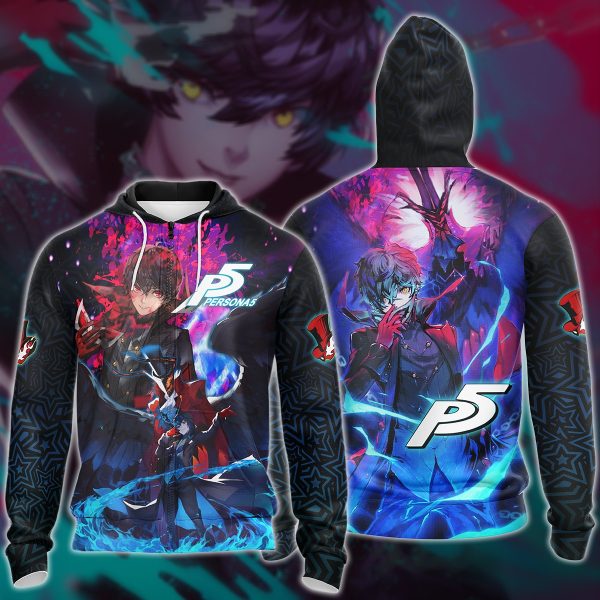 Persona 5 Video Game 3D All Over Printed T-shirt Tank Top Zip Hoodie Pullover Hoodie Hawaiian Shirt Beach Shorts Jogger Zip Hoodie S