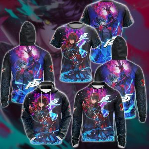 Persona 5 Video Game 3D All Over Printed T-shirt Tank Top Zip Hoodie Pullover Hoodie Hawaiian Shirt Beach Shorts Jogger   