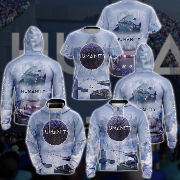 Humanity Video Game 3D All Over Printed T-shirt Tank Top Zip Hoodie Pullover Hoodie Hawaiian Shirt Beach Shorts Jogger