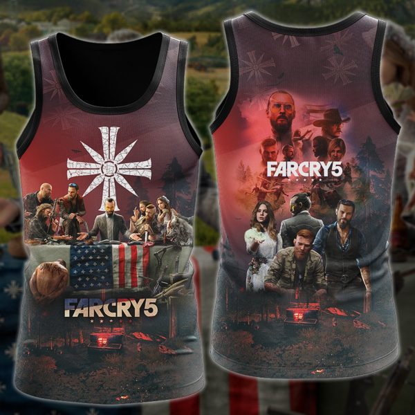 Far Cry 5 Video Game 3D All Over Printed T-shirt Tank Top Zip Hoodie Pullover Hoodie Hawaiian Shirt Beach Shorts Jogger Tank Top S