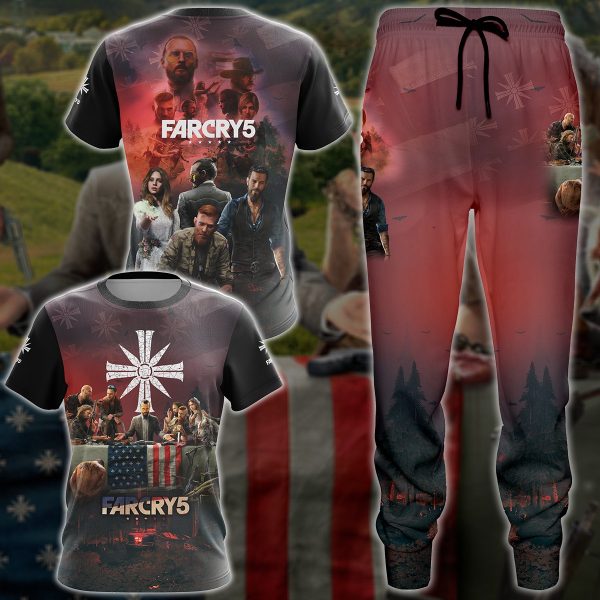 Far Cry 5 Video Game 3D All Over Printed T-shirt Tank Top Zip Hoodie Pullover Hoodie Hawaiian Shirt Beach Shorts Jogger