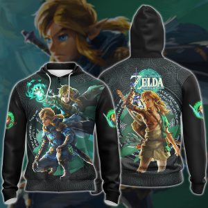 The Legend of Zelda: Tears of the Kingdom Video Game 3D All Over Printed T-shirt Tank Top Zip Hoodie Pullover Hoodie Hawaiian Shirt Beach Shorts Jogger Zip Hoodie S 