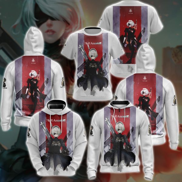 Nier:Automata Video Game 3D All Over Printed T-shirt Tank Top Zip Hoodie Pullover Hoodie Hawaiian Shirt Beach Shorts Jogger