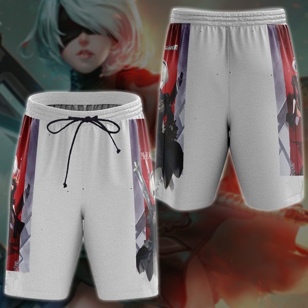 Nier:Automata Video Game 3D All Over Printed T-shirt Tank Top Zip Hoodie Pullover Hoodie Hawaiian Shirt Beach Shorts Jogger Beach Shorts S